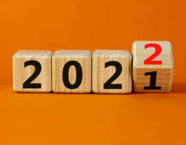 2022 blocks in orange background