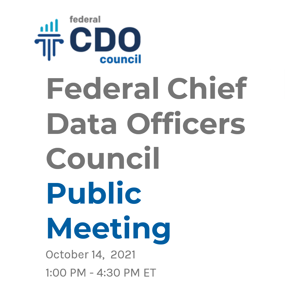 federal chief data officers council public meeting